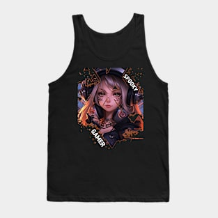 Halloween Gamer Witch Girl Tank Top